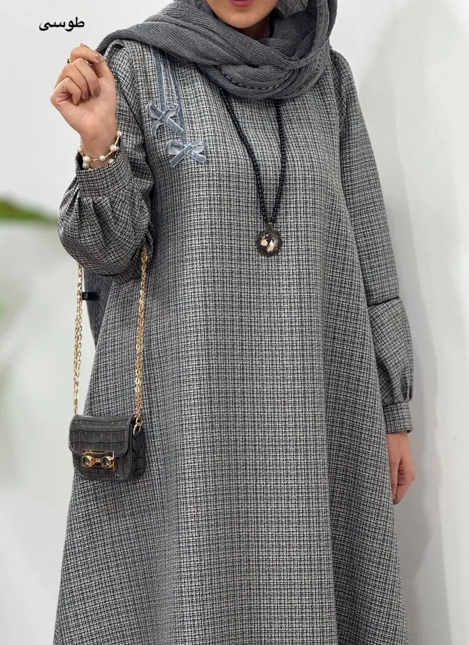 پیراهن مانتویی سوپر کلوش پاییزه پاپیون